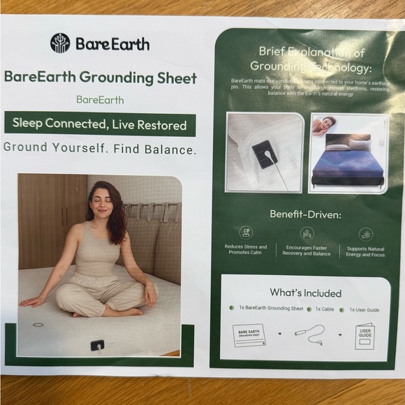 BARE EARTH Grounding Bedsheet Q - Picture 3 of 8